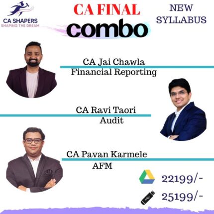 CA Final | FR, AUDIT, AFM | Study Module Batch | Regular In-Depth Combo | CA Jai Chawla, CA Ravi Taori, CA Pavan Karrmele