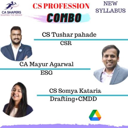 CS Professional module 1 combo (ESG+DPA+CMAD+CSRSG) - By CA Mayur agrawal, CS Somya katariya & CS Tushar pahade