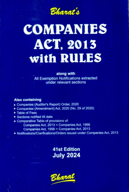 Bharat Law - COMPANIES ACT, 2013 with RULES (Pkt edn.)