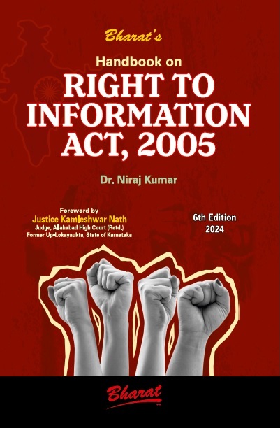 Bharat Law - Handbook on Right to Information Act, 2005 - by Dr. Niraj Kumar