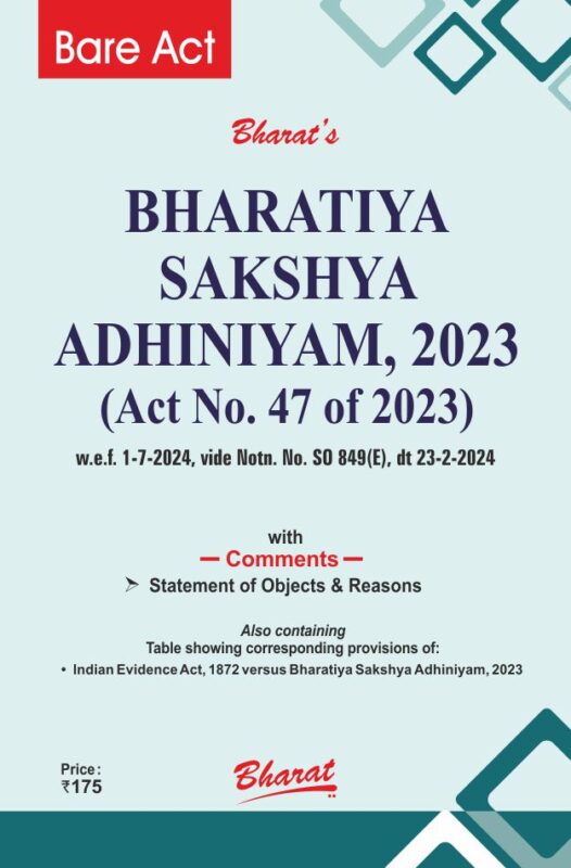 Bharat Law - BHARATIYA SAKSHYA ADHINIYAM, 2023 (Act No. 47 of 2023)