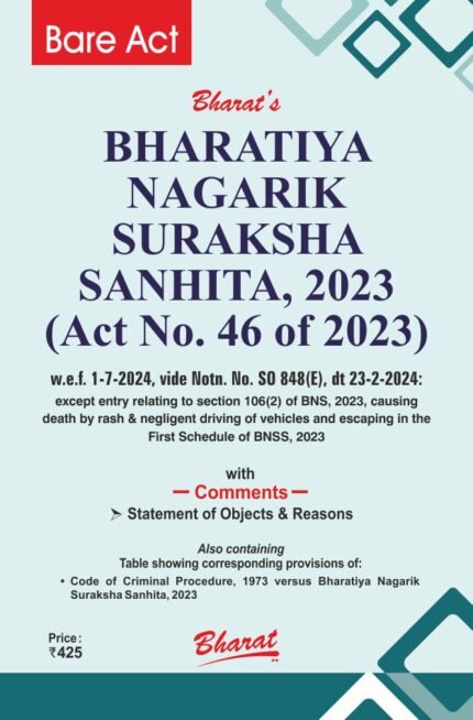 Bharat Law - BHARATIYA NAGARIK SURAKSHA SANHITA, 2023 (Act No. 46 of 2023)