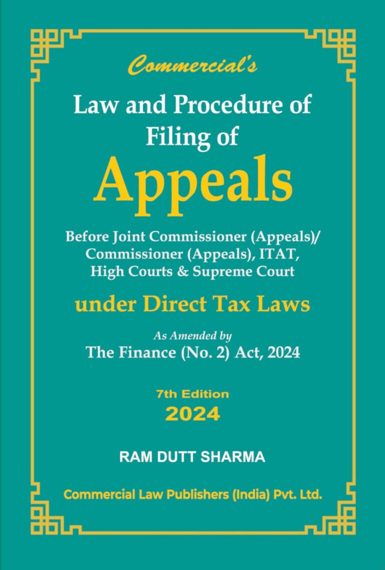 Commercial law Publishers’Law and Procedure of Filing of APPEALS As Amended by The Finance (No.2) Act, 2024