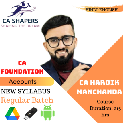 CA Foundation Accounts by CA Hardik Manchanda